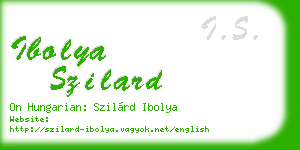 ibolya szilard business card